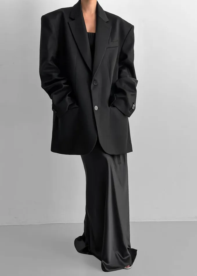 Clothing Women The Frankie Shop Blair Linen Blazer 8211 Black