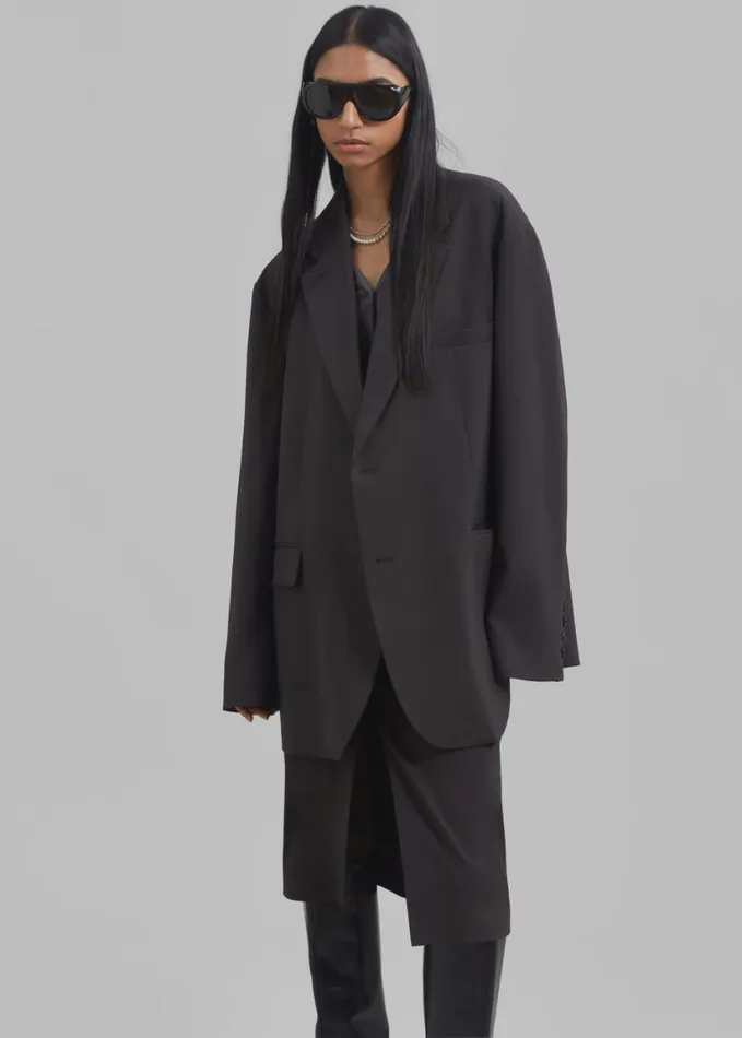 Clothing Women The Frankie Shop Brooklyn Blazer 8211 Charcoal