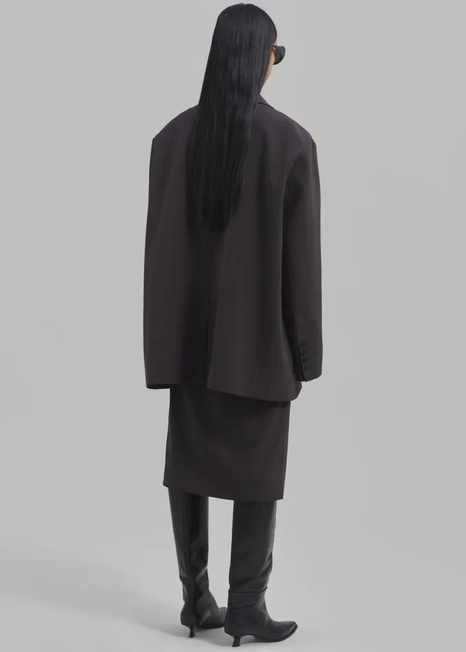 Clothing Women The Frankie Shop Brooklyn Blazer 8211 Charcoal