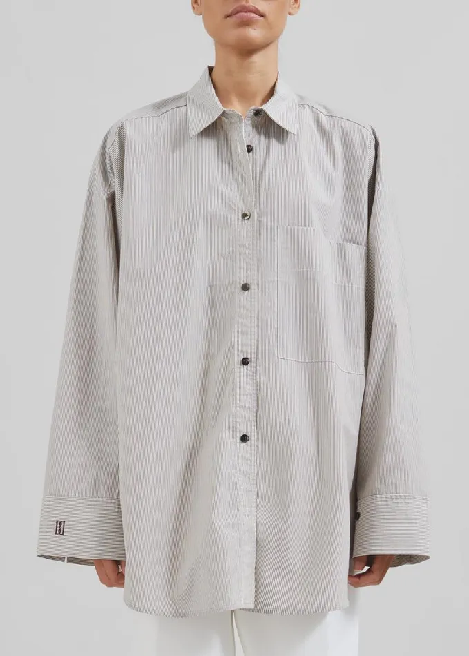 Clothing Women The Frankie Shop By Malene Birger Derris Shirt 8211 Warm Brown