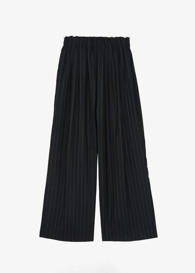 Clothing Women The Frankie Shop Caden Boxer Trousers 8211 BlackWhite Pinstripe