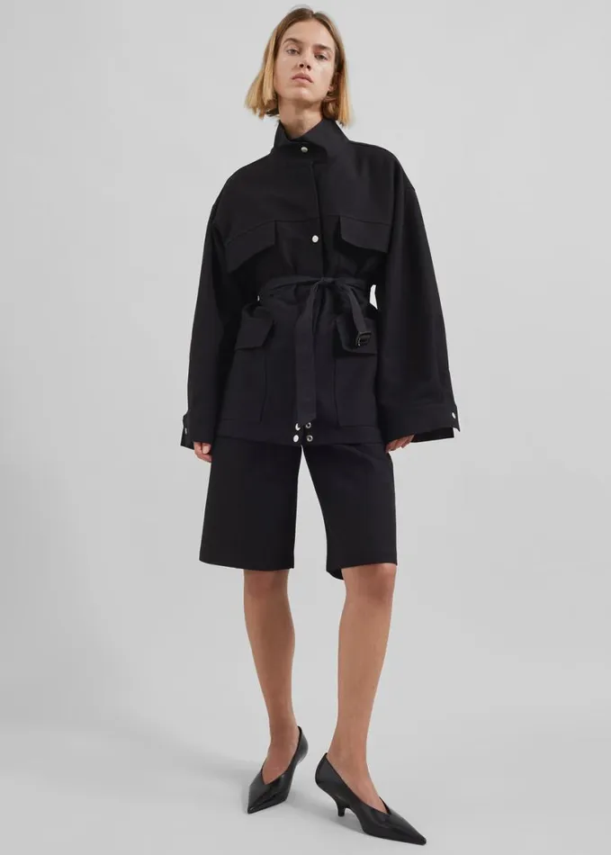 Clothing Women The Frankie Shop Cairo Safari Jacket 8211 Black