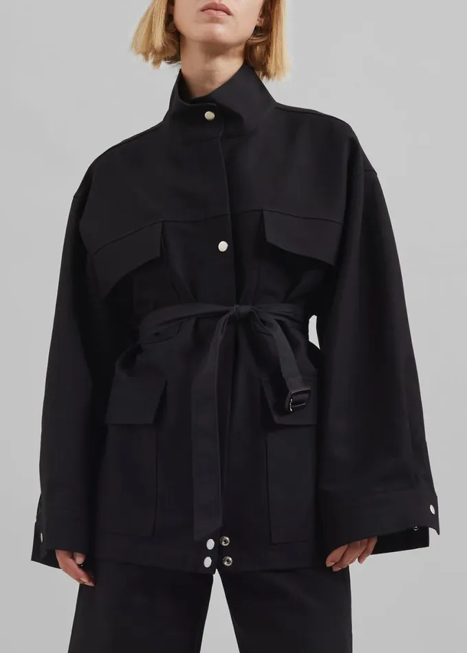 Clothing Women The Frankie Shop Cairo Safari Jacket 8211 Black