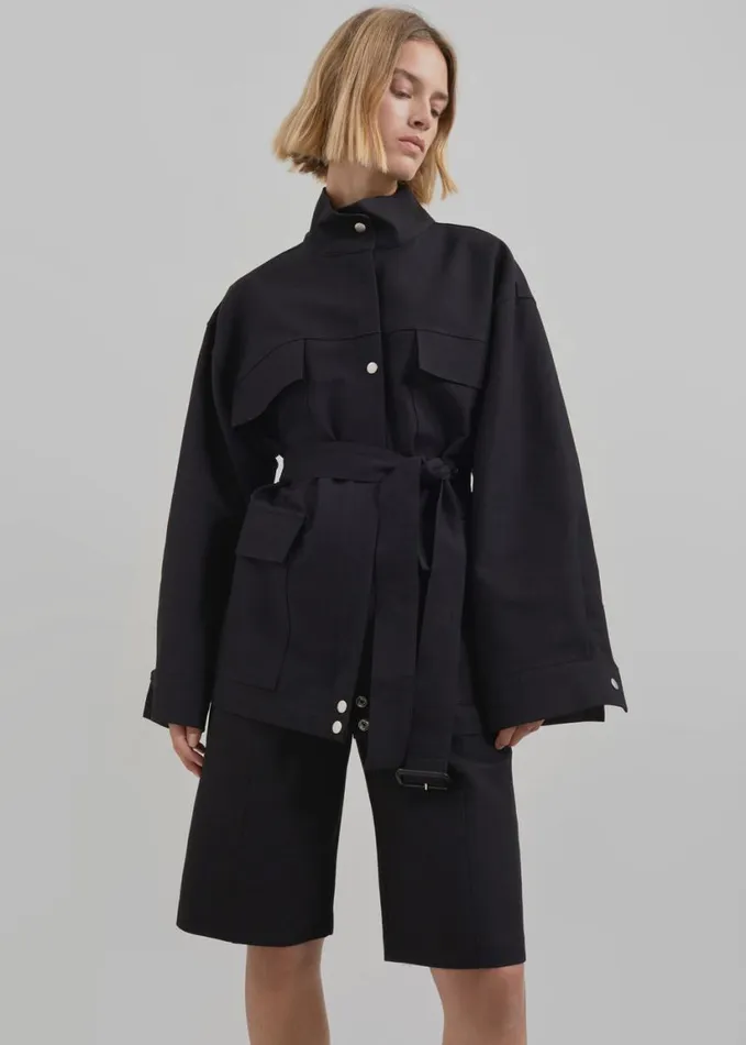 Clothing Women The Frankie Shop Cairo Safari Jacket 8211 Black