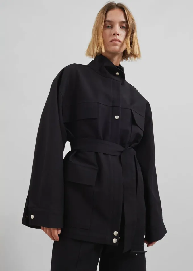Clothing Women The Frankie Shop Cairo Safari Jacket 8211 Black