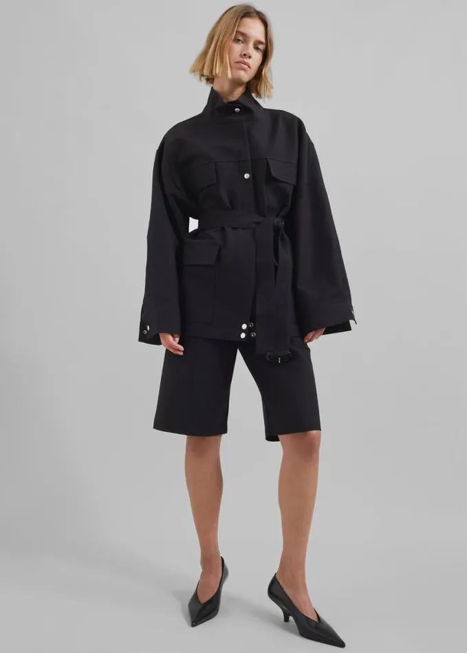 Clothing Women The Frankie Shop Cairo Safari Jacket 8211 Black
