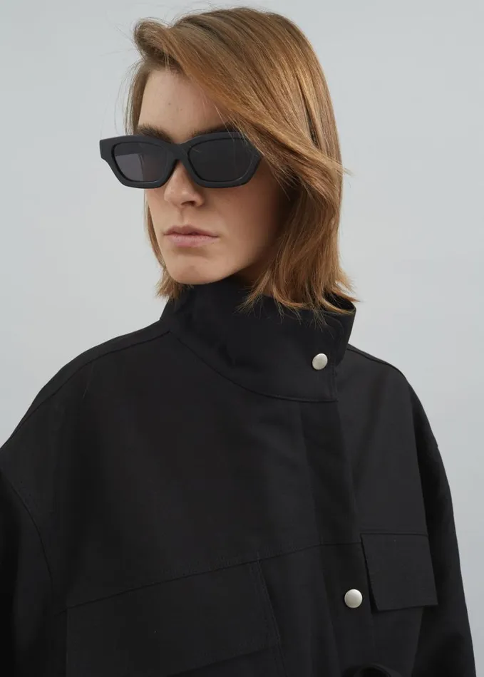 Clothing Women The Frankie Shop Cairo Safari Jacket 8211 Black