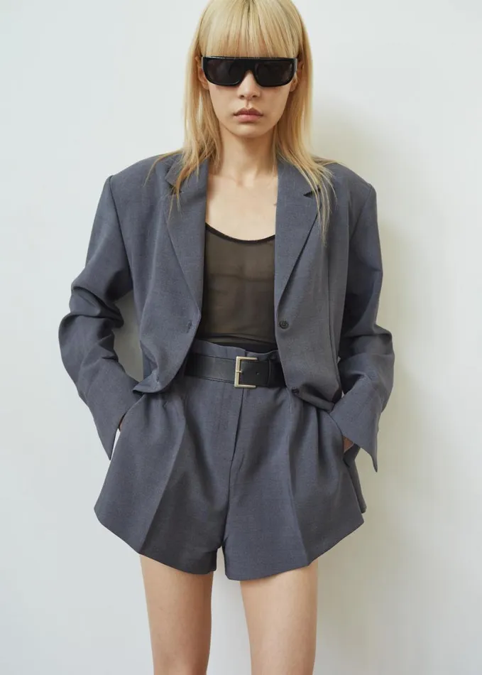 Clothing Women The Frankie Shop Chappell Padded Blazer 8211 Grey