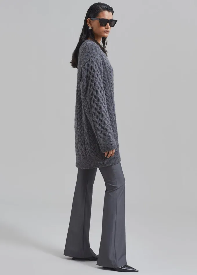 Clothing Women The Frankie Shop Charley Bootcut Pants 8211 Charcoal