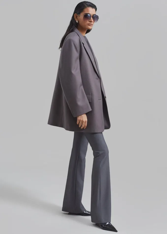 Clothing Women The Frankie Shop Charley Bootcut Pants 8211 Charcoal