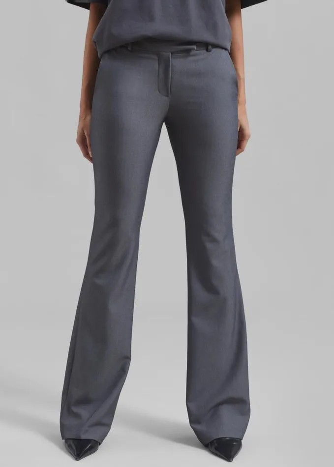 Clothing Women The Frankie Shop Charley Bootcut Pants 8211 Charcoal