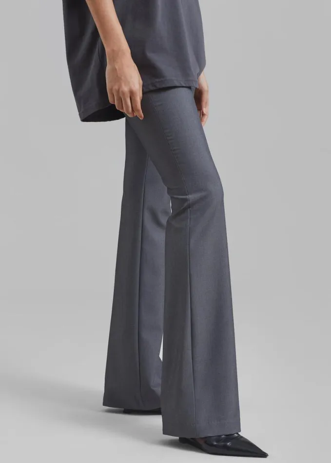 Clothing Women The Frankie Shop Charley Bootcut Pants 8211 Charcoal