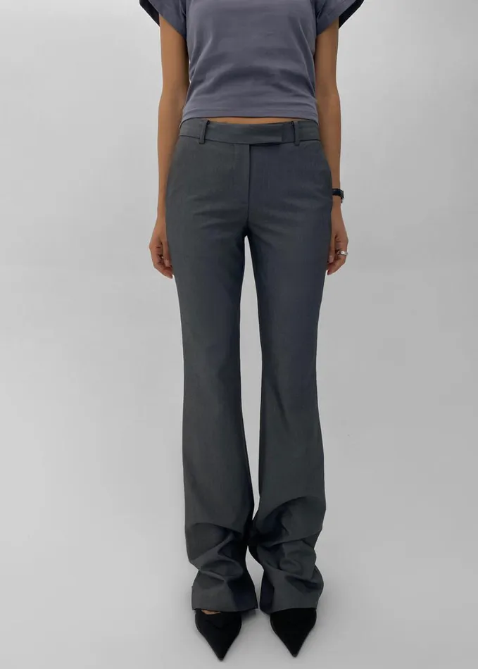 Clothing Women The Frankie Shop Charley Bootcut Pants 8211 Charcoal