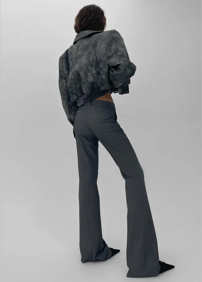 Clothing Women The Frankie Shop Charley Bootcut Pants 8211 Charcoal