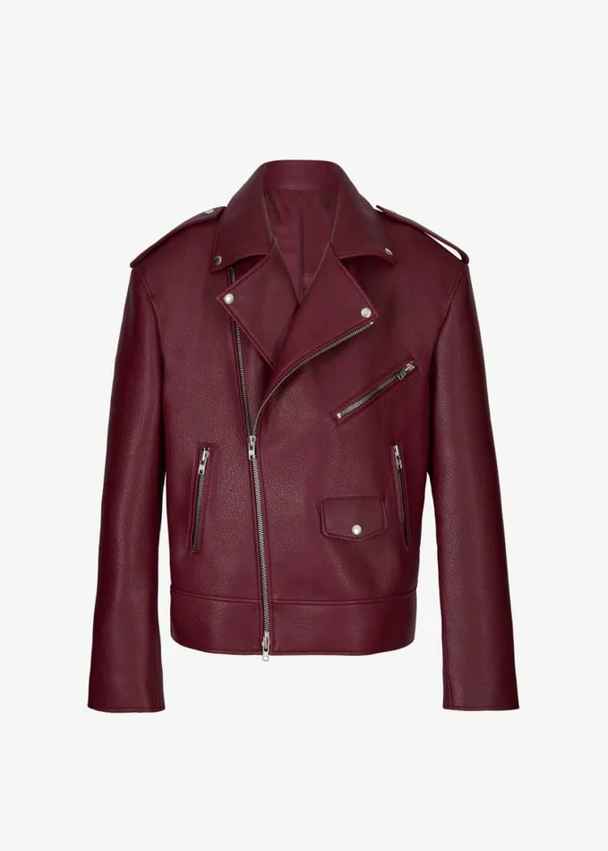 Clothing Women The Frankie Shop Chicago Oversized Biker Jacket 8211 Burgundy