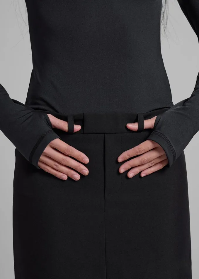 Clothing Women The Frankie Shop Coperni Hybrid Tailored Dress 8211 Black