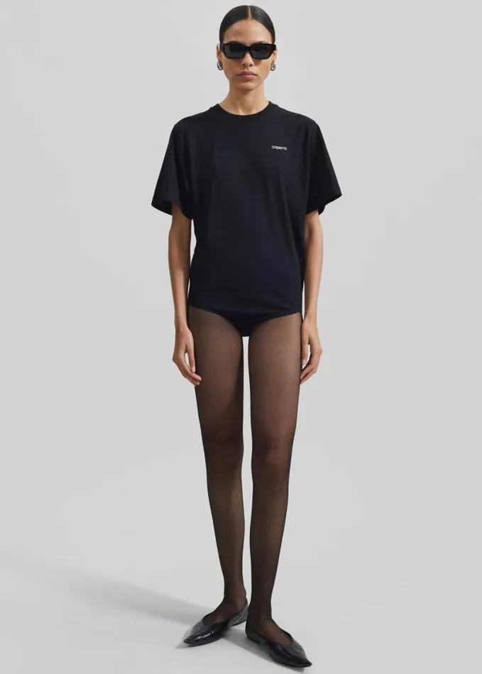 Clothing Women The Frankie Shop Coperni TShirt Bodysuit 8211 Black
