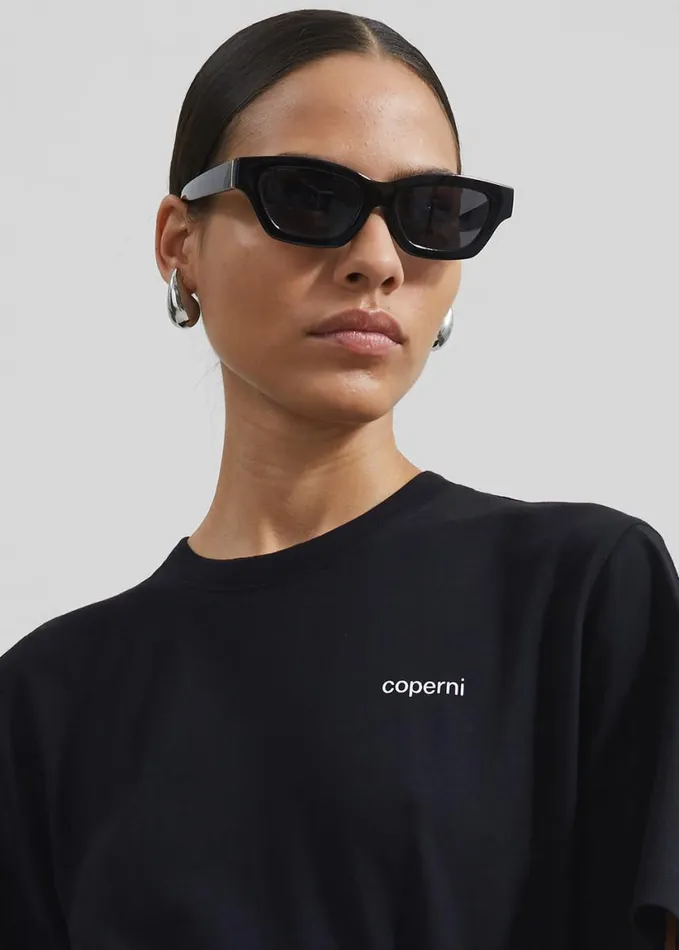 Clothing Women The Frankie Shop Coperni TShirt Bodysuit 8211 Black