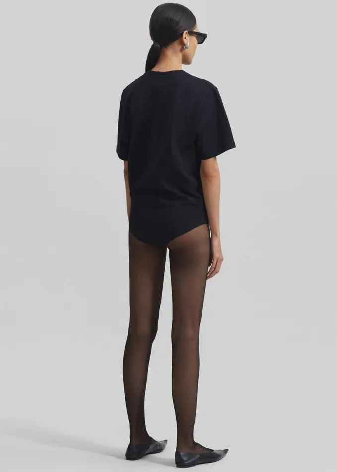 Clothing Women The Frankie Shop Coperni TShirt Bodysuit 8211 Black