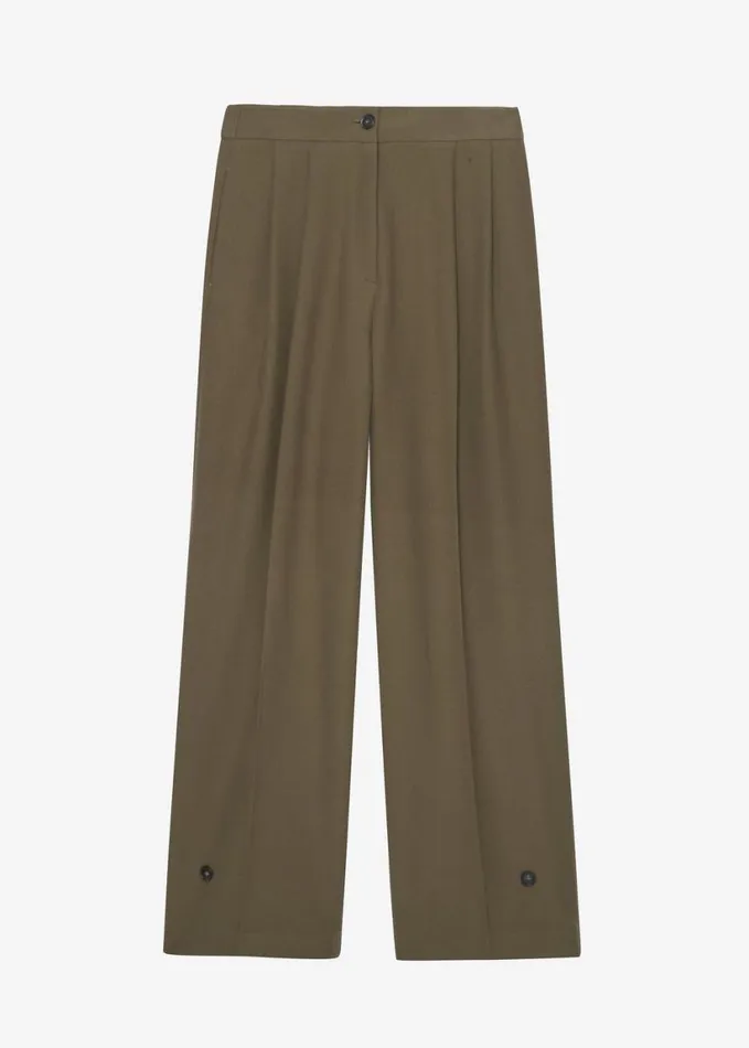 Clothing Women The Frankie Shop Dina Pleated Trousers 8211 Khaki