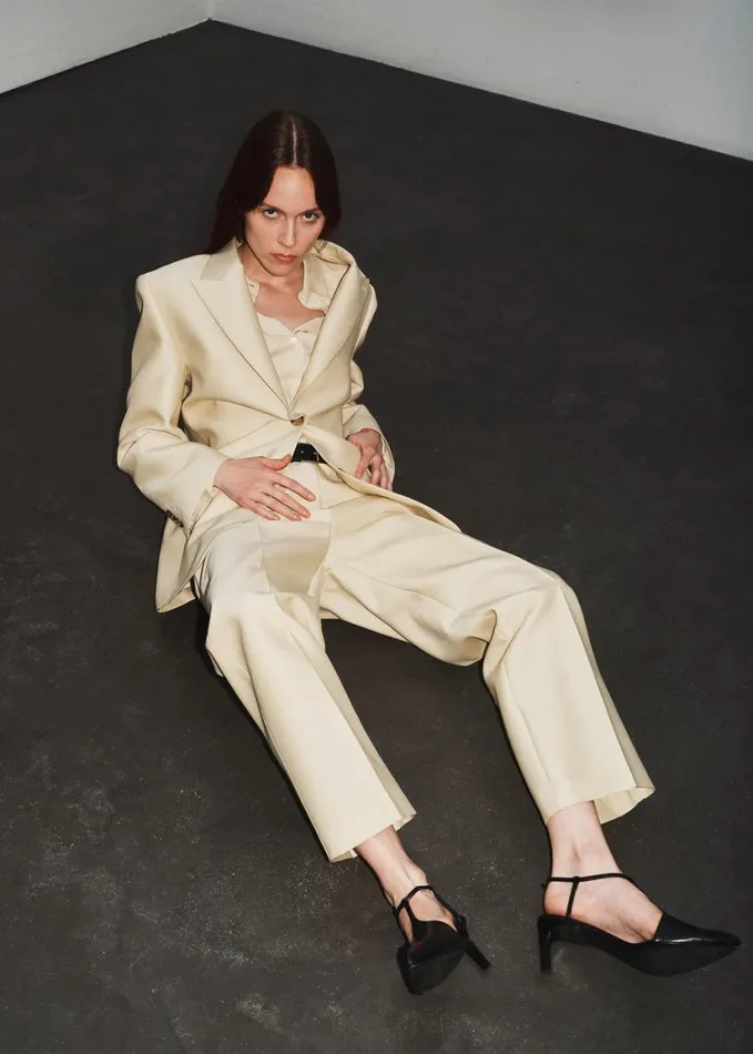 Clothing Women The Frankie Shop Emra Silk Trousers 8211 Pale Yellow