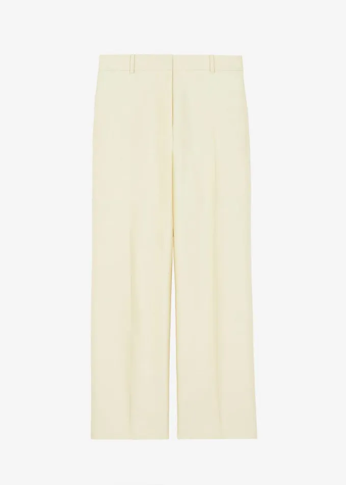 Clothing Women The Frankie Shop Emra Silk Trousers 8211 Pale Yellow