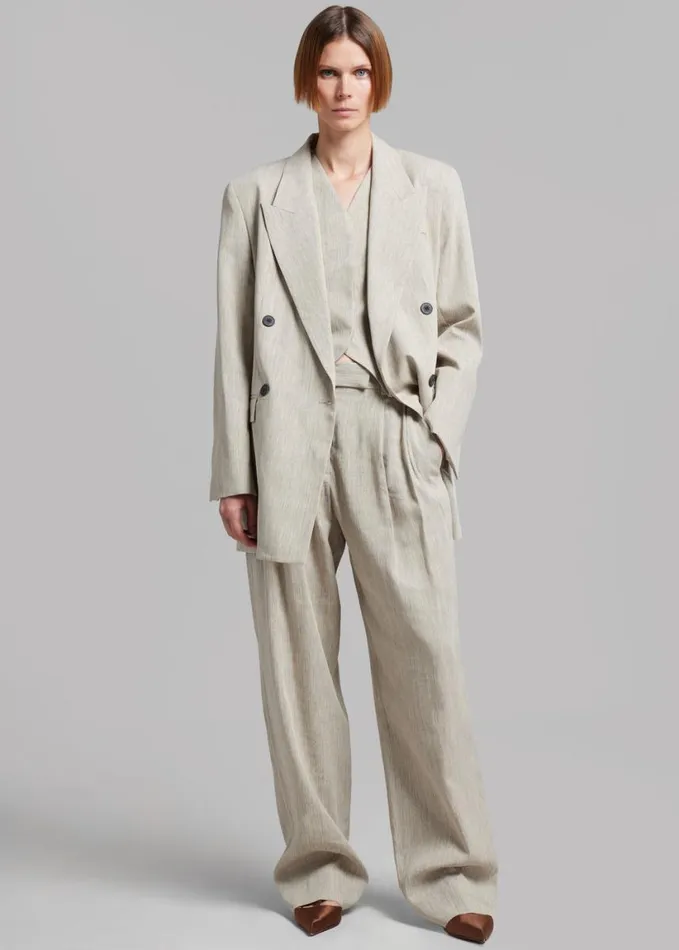 Clothing Women The Frankie Shop Esse Studios Bode Waistcoat 8211 Asha Linen
