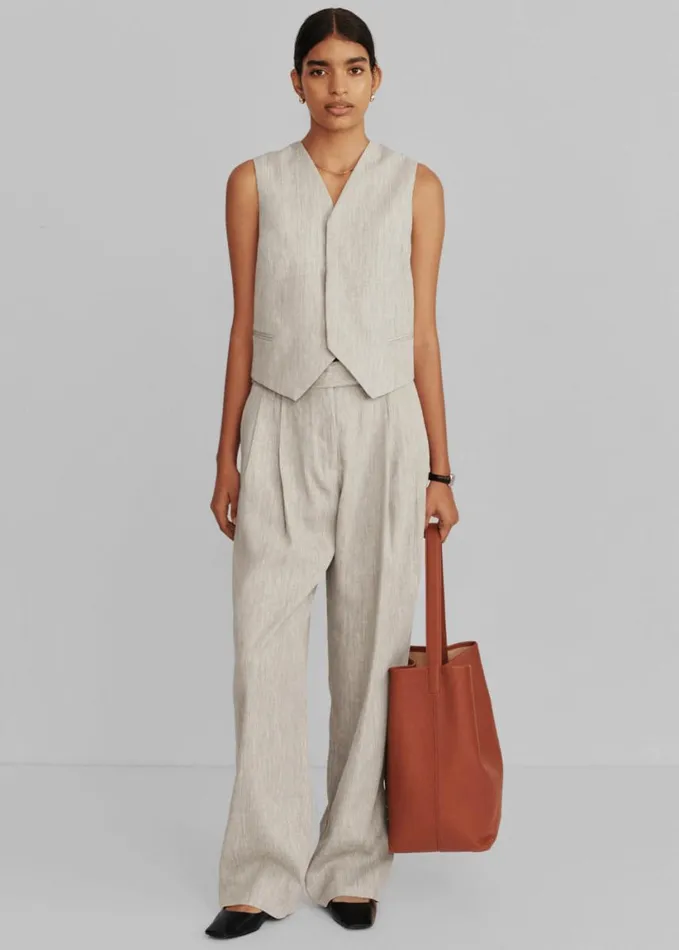 Clothing Women The Frankie Shop Esse Studios Bode Waistcoat 8211 Asha Linen
