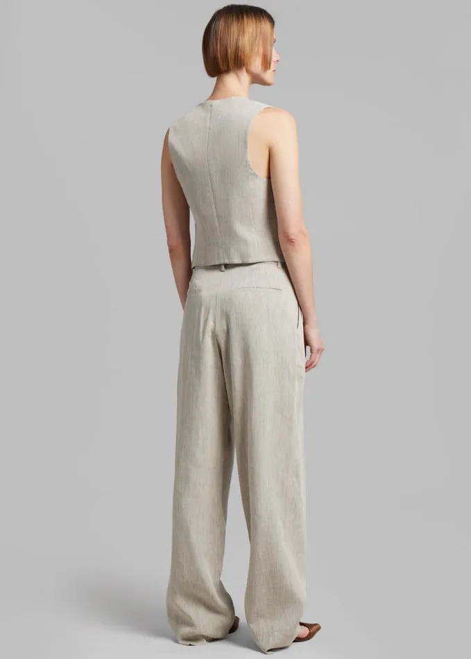 Clothing Women The Frankie Shop Esse Studios Bode Waistcoat 8211 Asha Linen