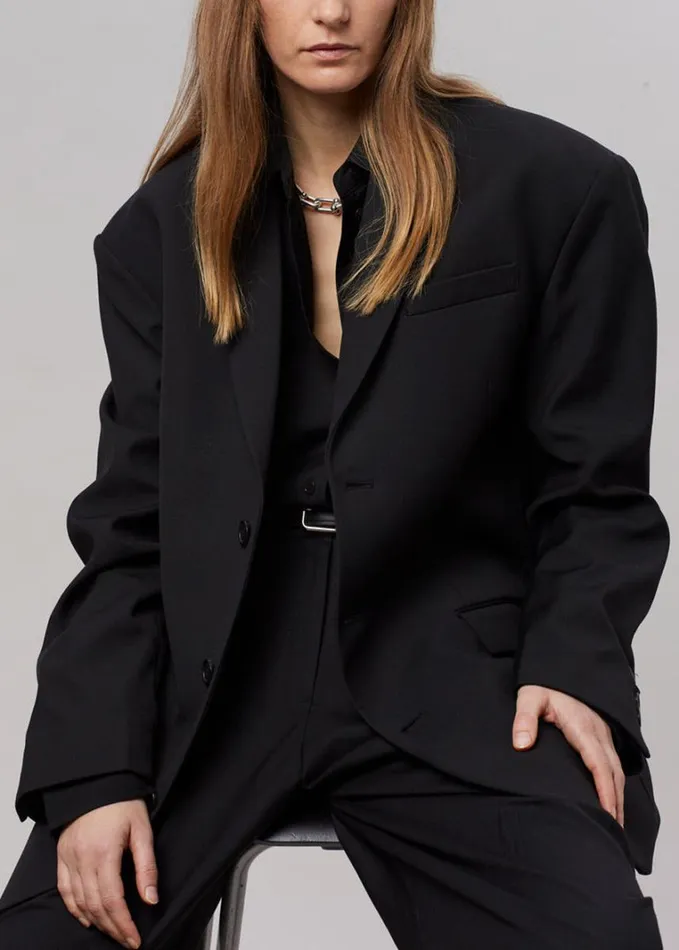 Clothing Women The Frankie Shop Gelso Oversized Blazer 8211 Black