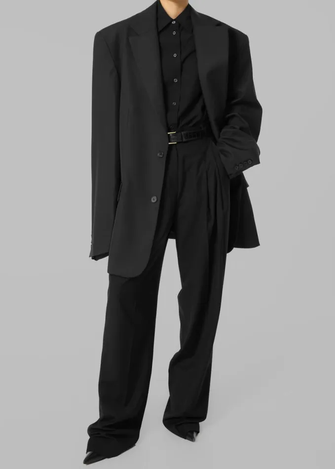 Clothing Women The Frankie Shop Gelso Oversized Blazer 8211 Black
