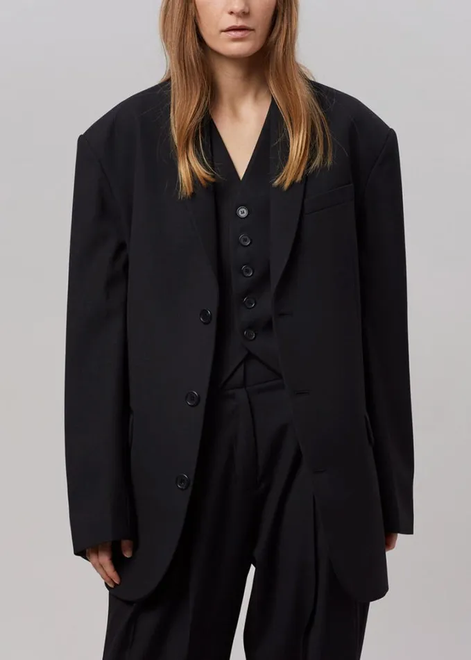 Clothing Women The Frankie Shop Gelso Oversized Blazer 8211 Black