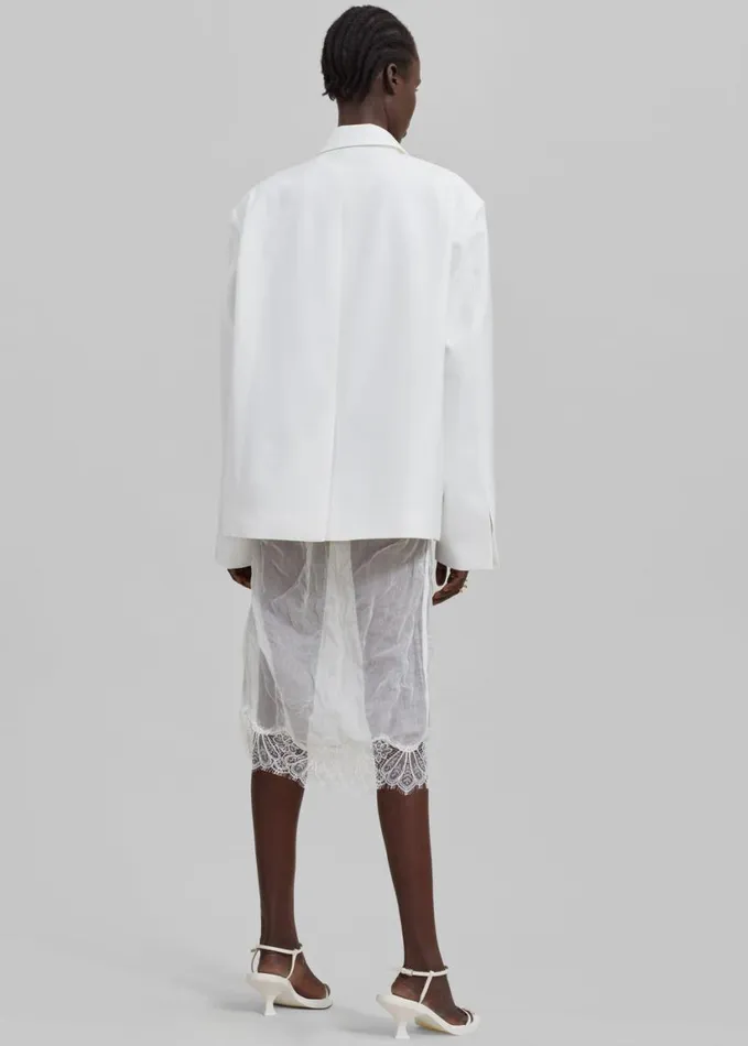 Clothing Women The Frankie Shop Geneva Wrap Blazer 8211 White