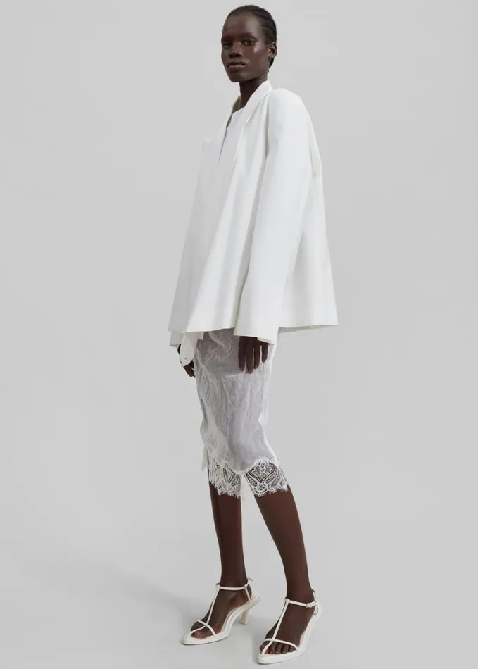 Clothing Women The Frankie Shop Geneva Wrap Blazer 8211 White