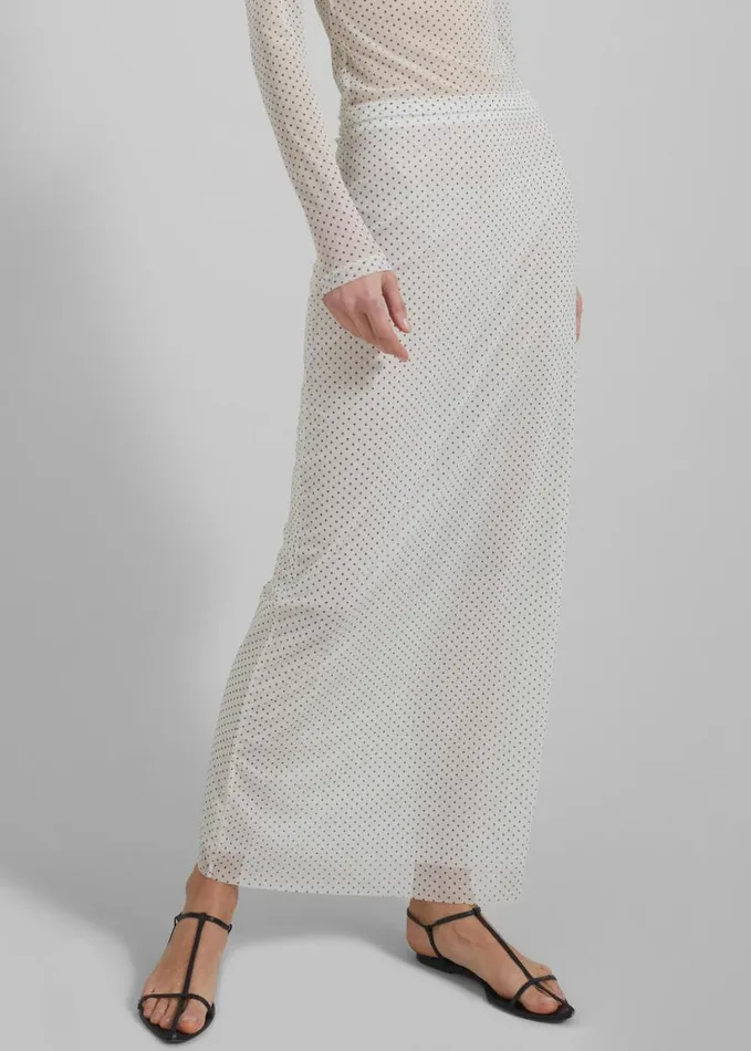 Clothing Women The Frankie Shop Gigi Polka Dot Skirt 8211 White