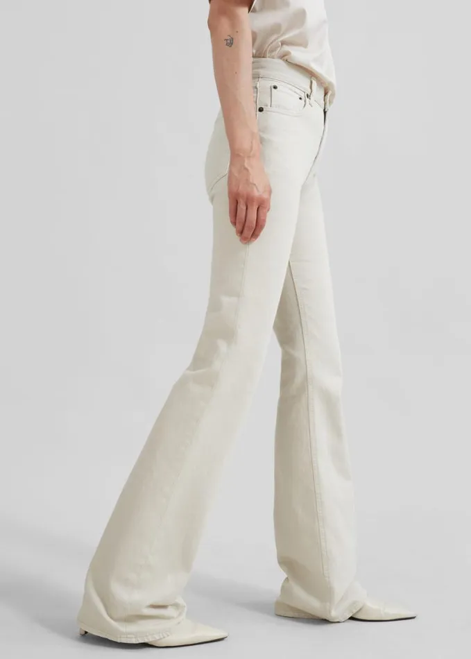 Clothing Women The Frankie Shop Haikure Flora Flared Jeans 8211 Natural