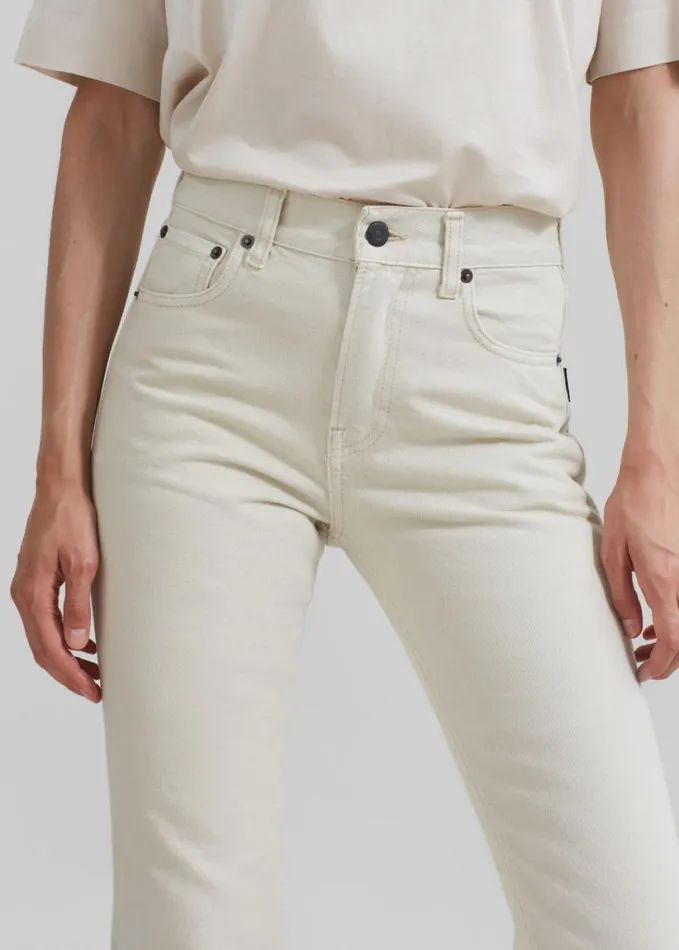 Clothing Women The Frankie Shop Haikure Flora Flared Jeans 8211 Natural