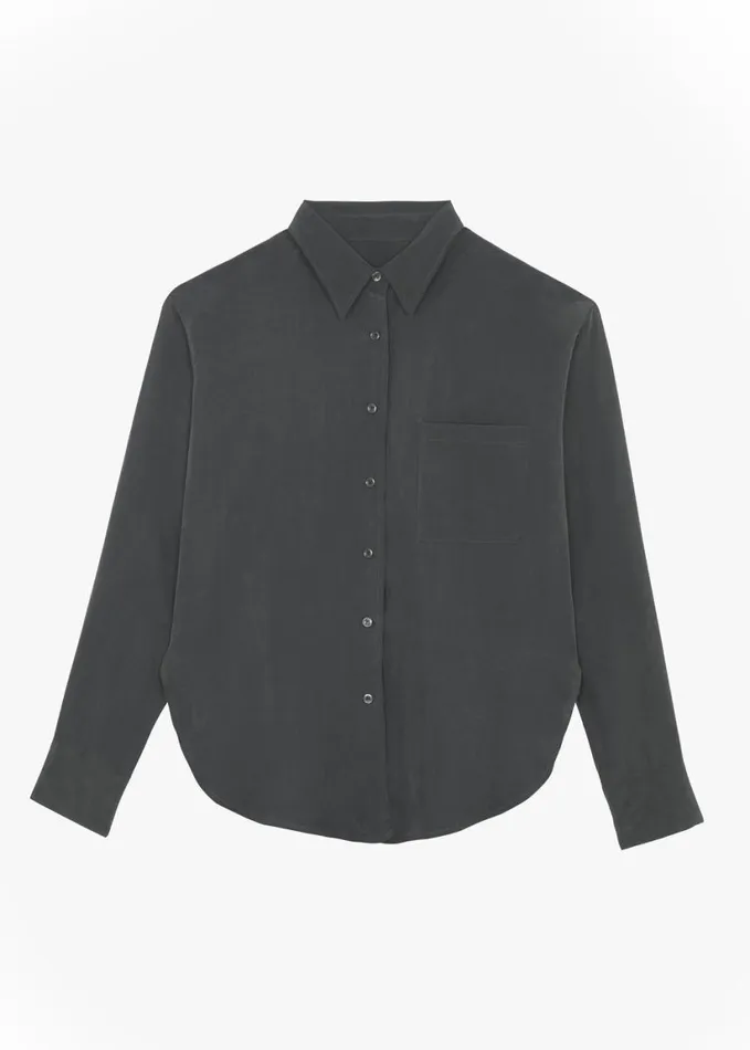Clothing Women The Frankie Shop Haneul Shirt 8211 Charcoal