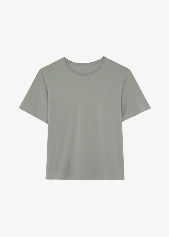 Clothing Women The Frankie Shop Harper Soft Organic TShirt 8211 Light Khaki
