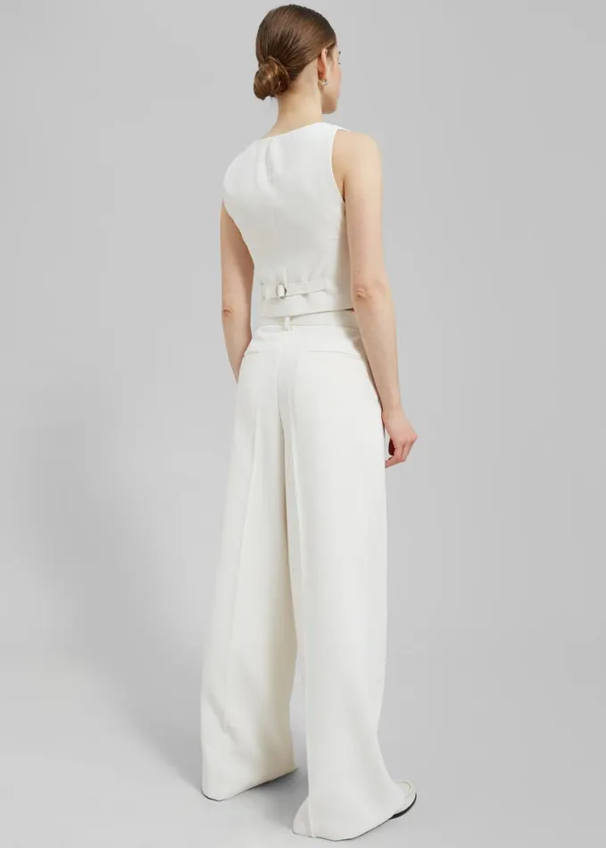 Clothing Women The Frankie Shop Indio Vest 8211 Off White