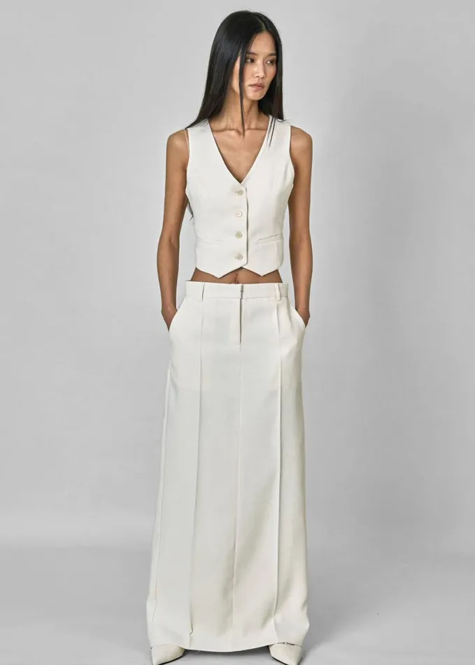 Clothing Women The Frankie Shop Indio Vest 8211 Off White