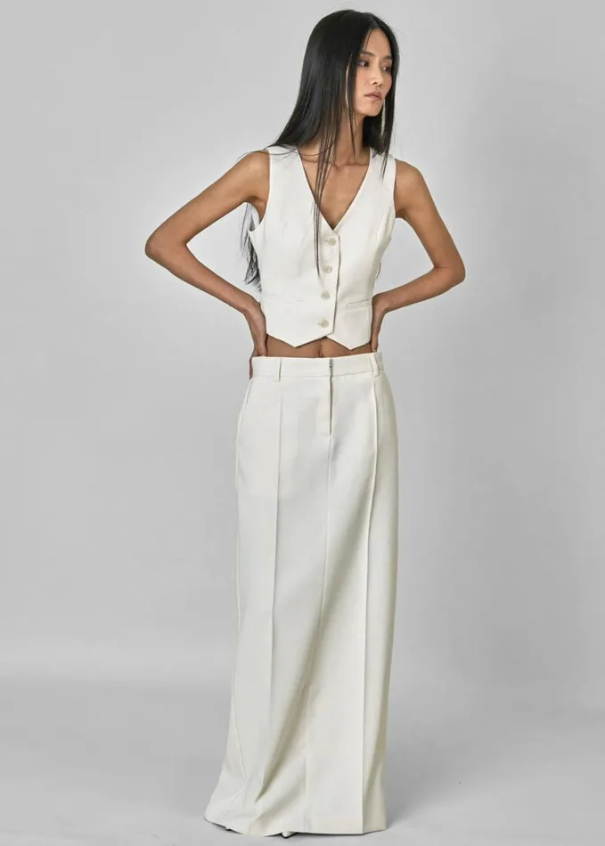 Clothing Women The Frankie Shop Indio Vest 8211 Off White