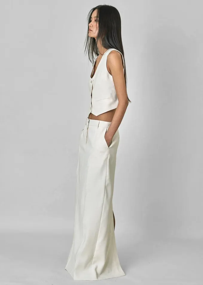 Clothing Women The Frankie Shop Indio Vest 8211 Off White