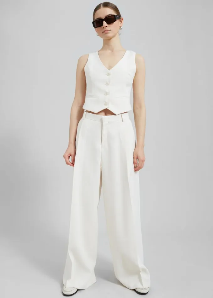 Clothing Women The Frankie Shop Indio Vest 8211 Off White