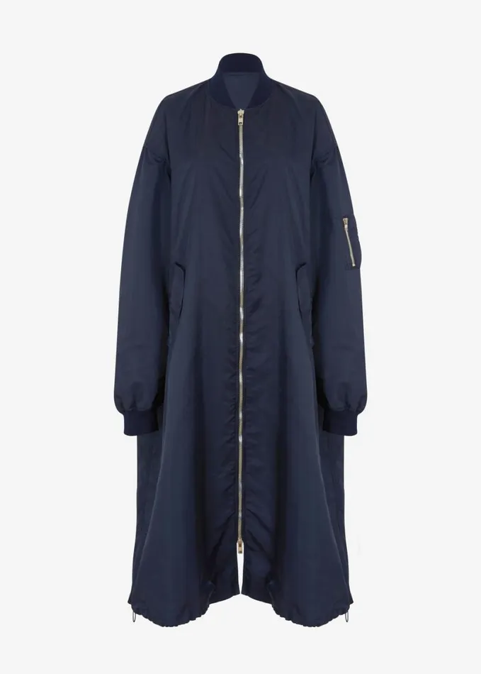 Clothing Women The Frankie Shop Isaac Oversized Bomber Coat 8211 Navy