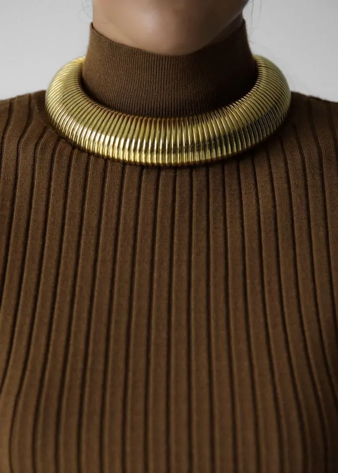 Clothing Women The Frankie Shop Jennis Turtleneck Top 8211 Olive Brown