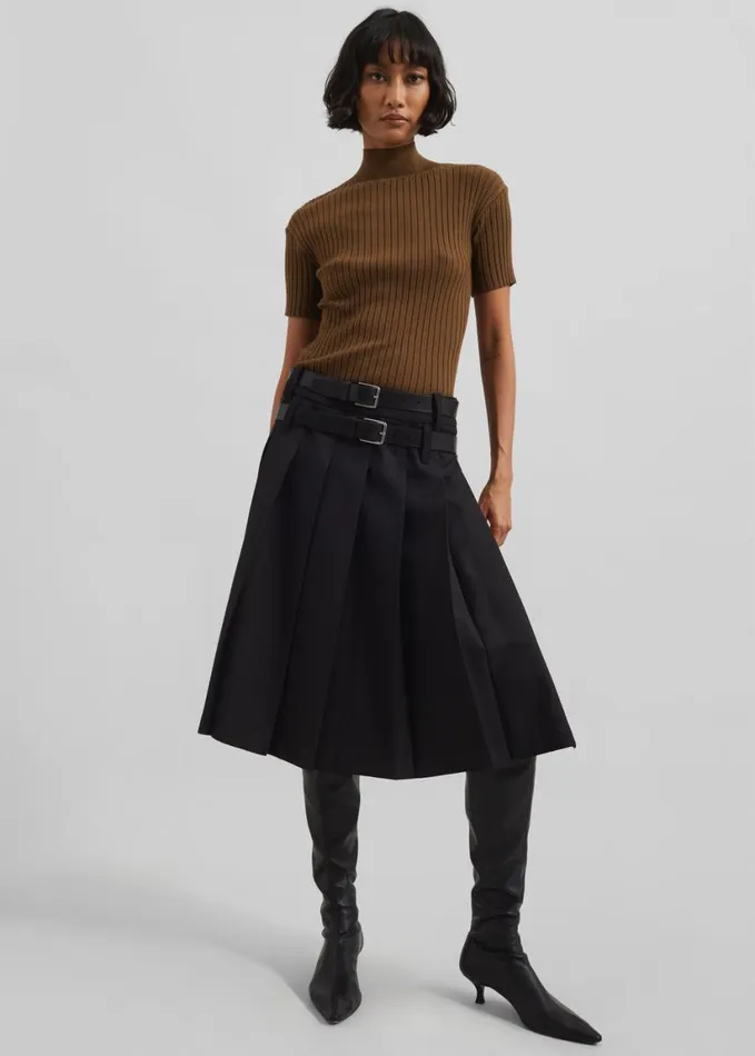 Clothing Women The Frankie Shop Jennis Turtleneck Top 8211 Olive Brown