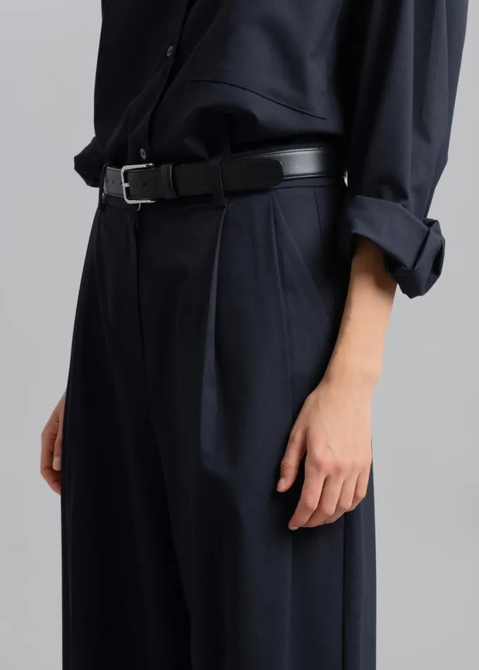 Clothing Women The Frankie Shop Jour Pleated Pants 8211 Deep Navy