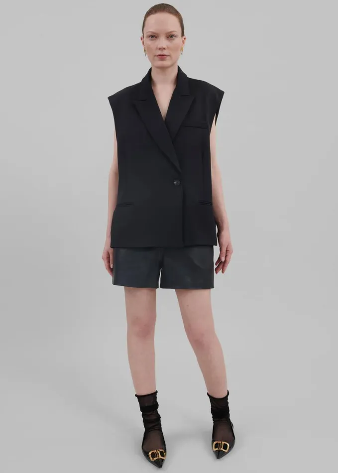 Clothing Women The Frankie Shop Kace Boxy Vest 8211 Black
