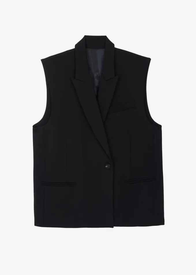 Clothing Women The Frankie Shop Kace Boxy Vest 8211 Black